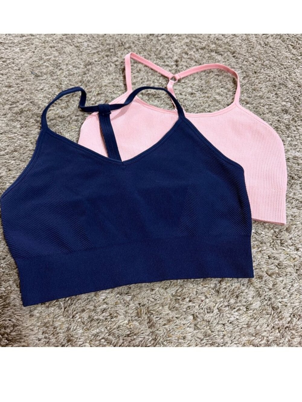 Set Of 2 Womens Sports Bras By 90 Degree By Reflex - Pink & Black - Size L